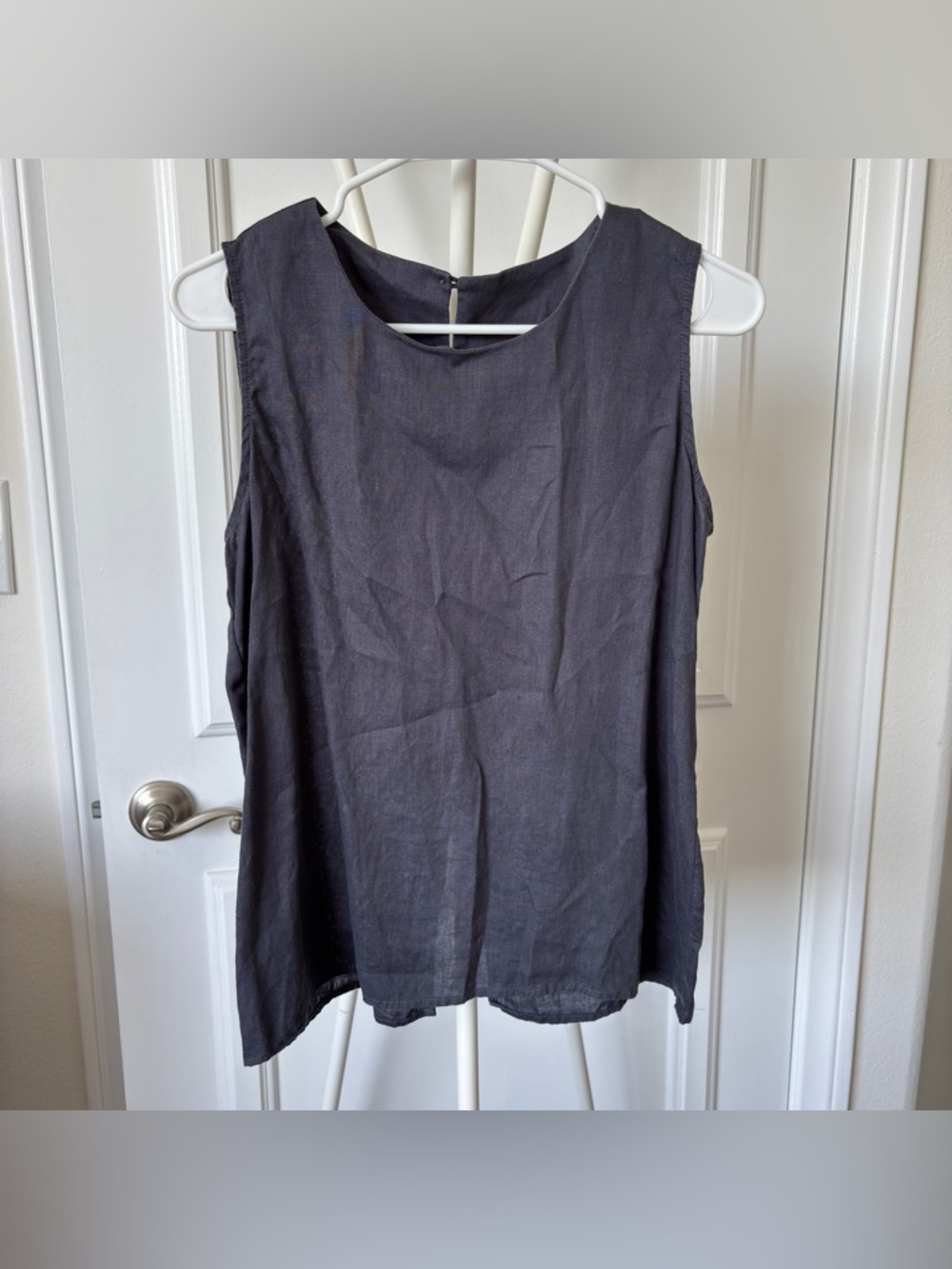 Navy Linen Shirt Small